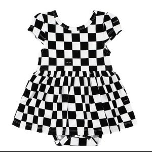 Little Sleepies Cool Checks Skater Dress. With Bodysuit, 6-12 months